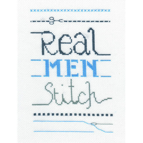 Real Men Cross Stitch Kit