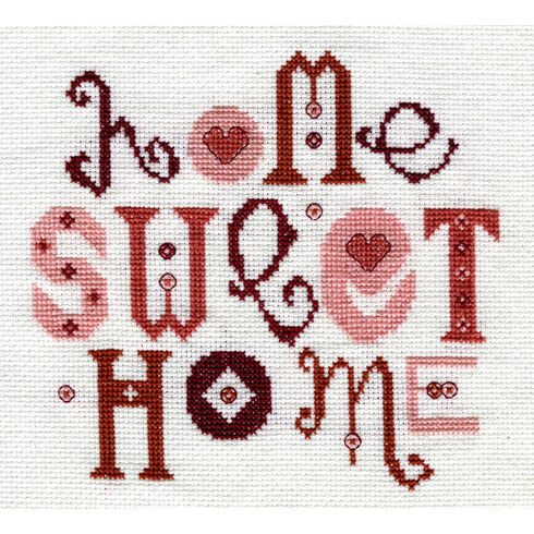 Home Sweet Home Red Cross Stitch Kit