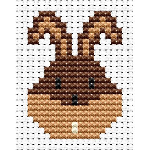 Easy Peasy Bunny Head Cross Stitch Kit