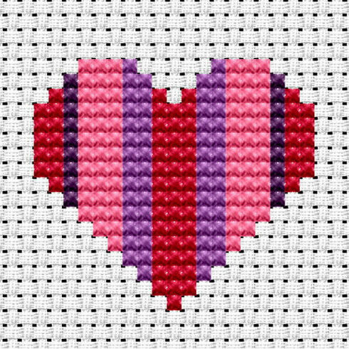 Easy Peasy Heart Cross Stitch Kit