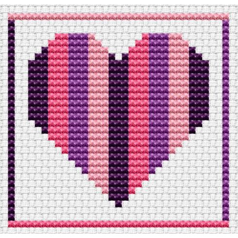 Sew Simple Heart Cross Stitch Kit