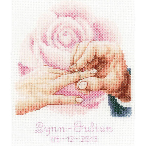 With This Ring Rose Cross Stitch Kit
