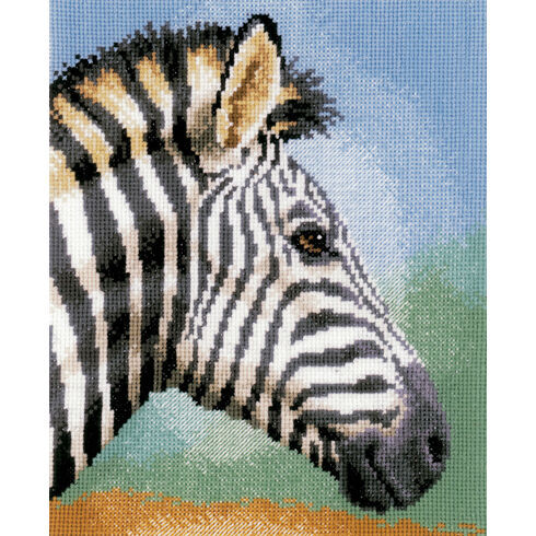 Zebra Cross Stitch Kit