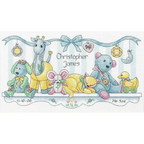Baby's Friends Cross Stitch Birth Record Kit