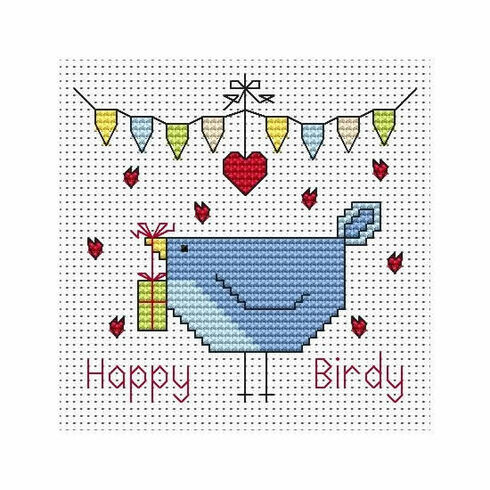 Happy Birdy Cross Stitch Card Kit