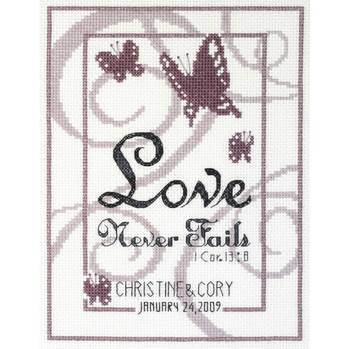 Love Never Fails Cross Stitch Kit