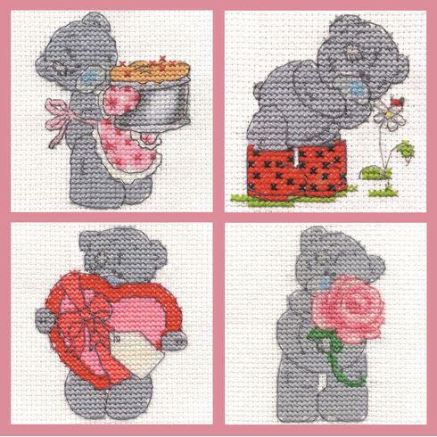 Tatty Teddy Mini Kits Set Of 4 Cross Stitch Kits (Set A)