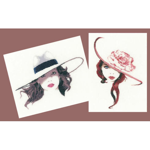 Roxy And Jasmine - Set Of 2 Elegance Cross Stitch Kits