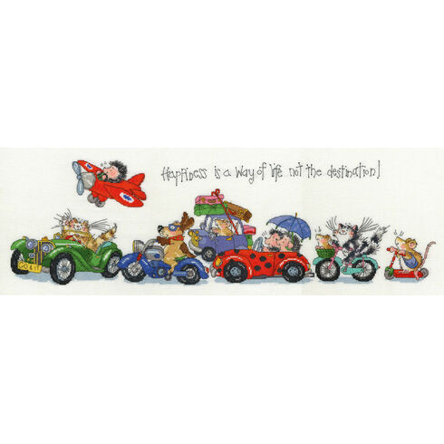 Happiness Is A Way Of Life Cross Stitch Kit