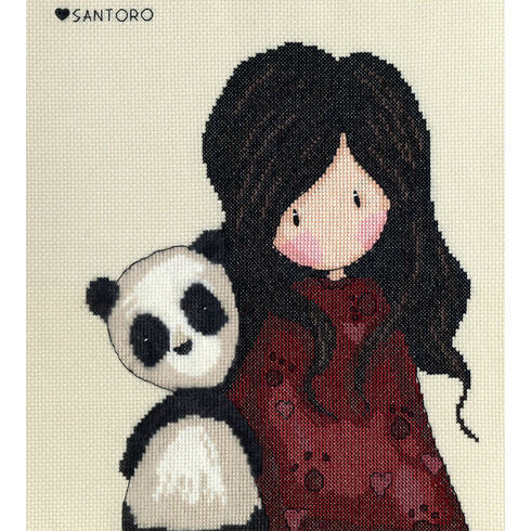 Gorjuss Panda Girl Cross Stitch Kit