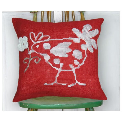 Red Hen Premium Half Cross Stitch Cushion Kit