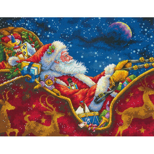 Santa's Midnight Ride Cross Stitch Kit