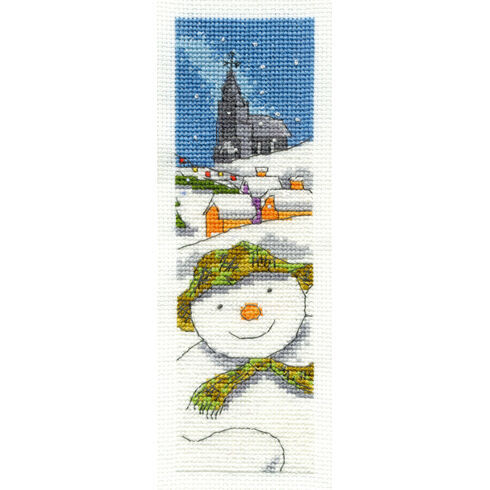 The Snowman Cross Stitch Bookmark Kit