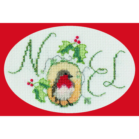 Robin Noel Cross Stitch Christmas Card Kit
