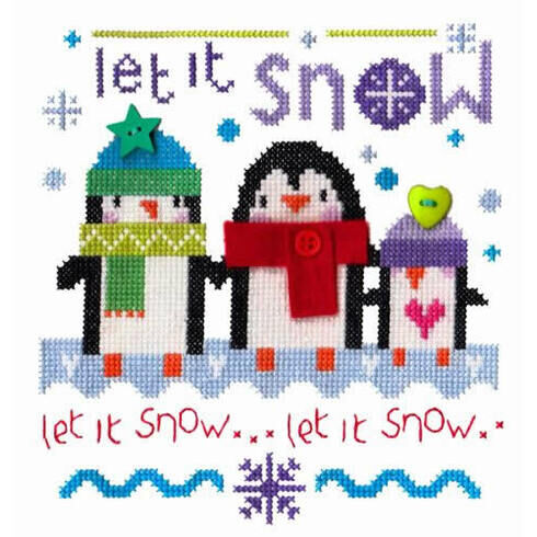 Snowy Penguins Cross Stitch Kit
