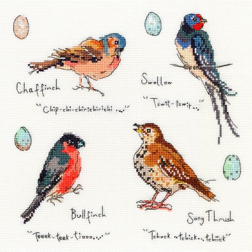 Garden Birds 3 Cross Stitch Kit