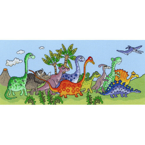 Dinosaur Fun Cross Stitch Kit