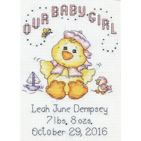 Baby Chick Girl Cross Stitch Kit