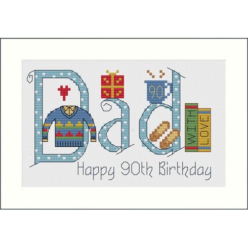 Dad Cross Stitch Card Kit