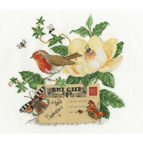 Robin Postcard Cross Stitch Kit