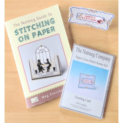 Nutmeg Guide To Stitching On Paper + 3D Greeting Card Butterfly Starter Kit