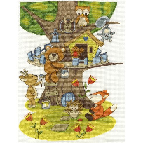 Building The Treehouse Cross Stitch Kit