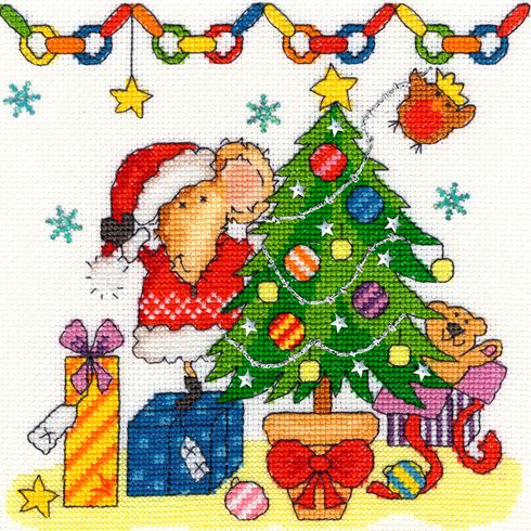 Christmas Mouse Cross Stitch Kit