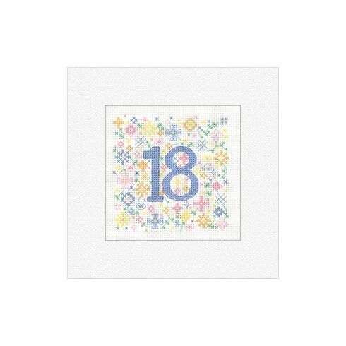 18th Birthday Card Cross Stitch Kit
