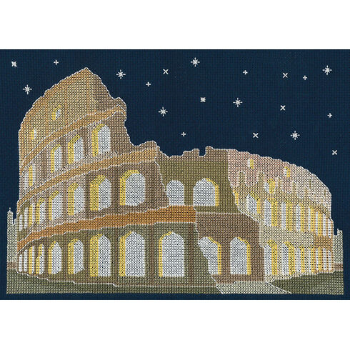 Rome By Night Glow In The Dark Cross Stitch Kit