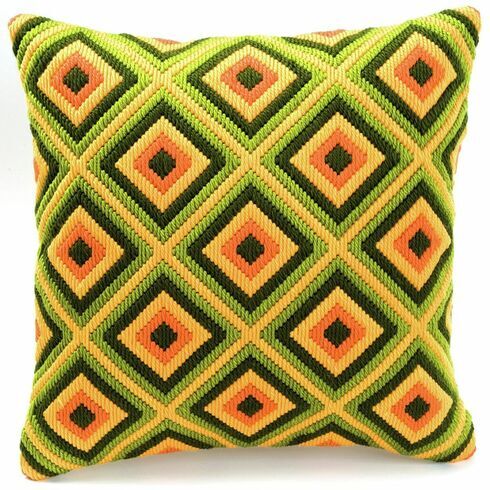 Bold Geometric Style 4 Long Stitch Cushion Panel Kit