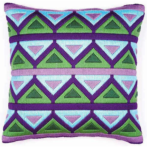 Bold Geometric Style 5 Long Stitch Cushion Panel Kit