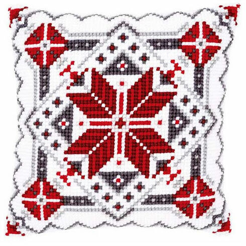 Snow Crystal 2 Chunky Cross Stitch Cushion Panel Kit