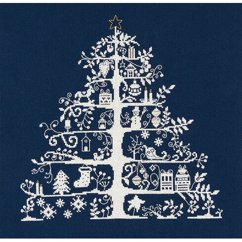 Christmas Tree Blue Cross Stitch Kit