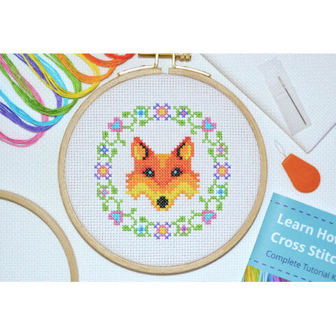 Beginners Fox - Learn How To Cross Stitch Complete Tutorial Kit