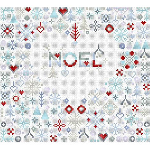 Noel Heart Cross Stitch Kit