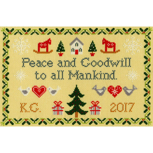 Peace And Goodwill Cross Stitch Kit