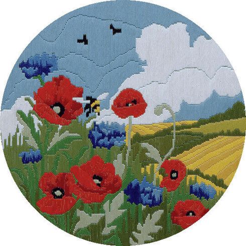 Poppies &amp; Cornflower Long Stitch Kit