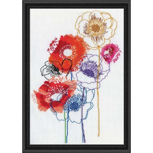 Modern Floral Cross Stitch Kit