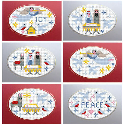 Nativity Cross Stitch Christmas Card Kits (Set of 6)