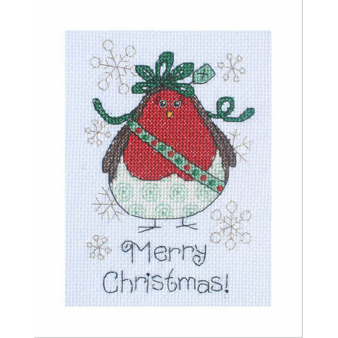 Aggie Robin Cross Stitch Christmas Card Kit