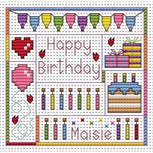Birthday Delights Cross Stitch Card Kit