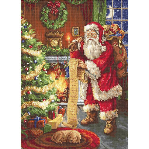 Santa's List Cross Stitch Kit