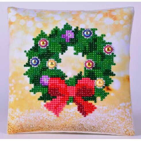 Christmas Wreath Pillow Diamond Dotz Kit