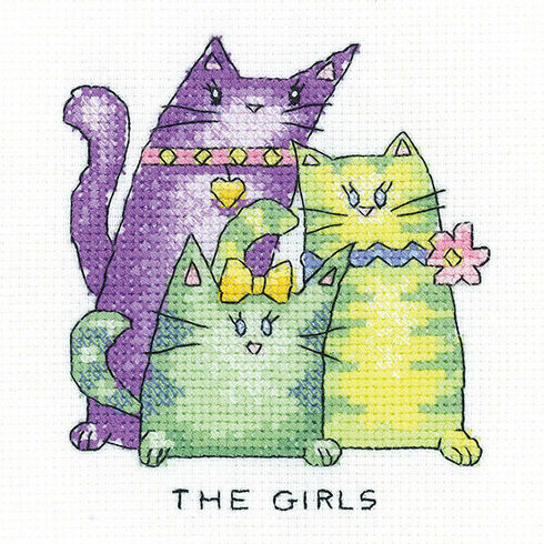 'The Girls' Cat Cross Stitch Kit