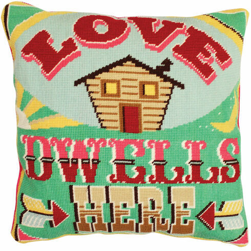 Love Dwells Here Tapestry Cushion Panel Kit