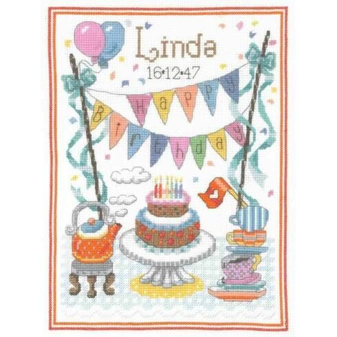 Birthday Tea Cross Stitch Kit
