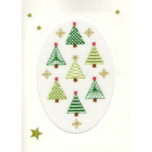Christmas Forest Cross Stitch Card Kit