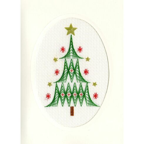 Christmas Tree Cross Stitch Card Kit