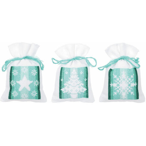 Winter Pot Pourri Bags Set of 3 Cross Stitch Kits