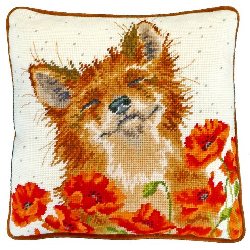 Fox In A Poppy Field Tapestry Panel Kit
